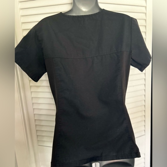 Mobb Medical Scrub and Nursing Uniform top - XS black on black multi pocketed - Picture 3 of 3